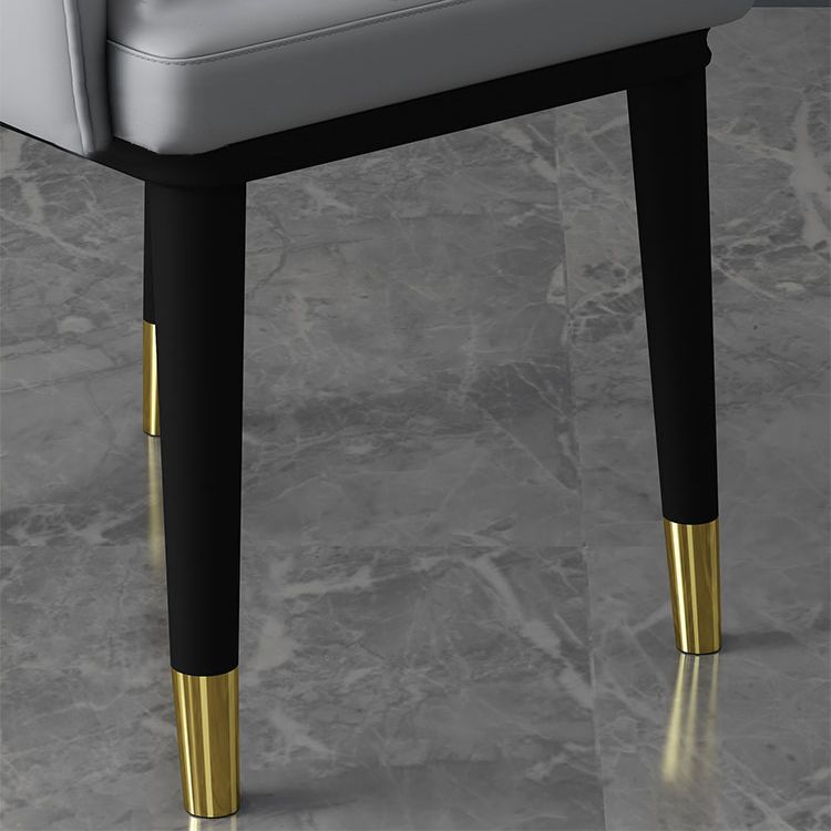 Leather Modern Dining Arm Chair with Color Cushion Parsons Chair for Home Clearhalo ' kitchen&dining_furn' 'Dining Chairs' 'Dining Tables & Seating' 'dining_chair' 'furn' 'furn_dining_chair' 'Furniture' 'furniture_dining_chair' 'Kitchen & Dining Furniture' 'kitchen' 1200x1200_fee3696d-e32c-4981-862e-e633e48e1ecb