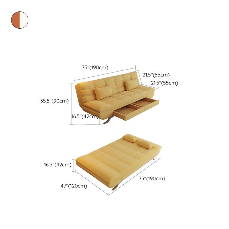 25 "Wide Glam Sofa Bed Futon Cushion Back Sleeper Sofa met opslag