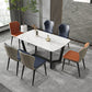 Modern Scalable Dinette Set 1/4/5/7 Pieces Dining Table Set with White Sintered Stone Top Clearhalo 'Dining Room Sets' 'Dining Tables & Seating' 'dining_room_set' 'furn' 'furn_dining_room_set' 'Furniture' 'furniture_dining_room_set' 'Kitchen & Dining Furniture' 1200x1200_fee4aca7-4749-45a3-9424-820b30f36152