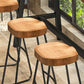 Taburete de comedor de madera Taburetes de bar contemporáneos en negro y marrón