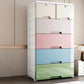Plastic Storage Cabinet with Legs Modern Wardrobe Armoire for Home