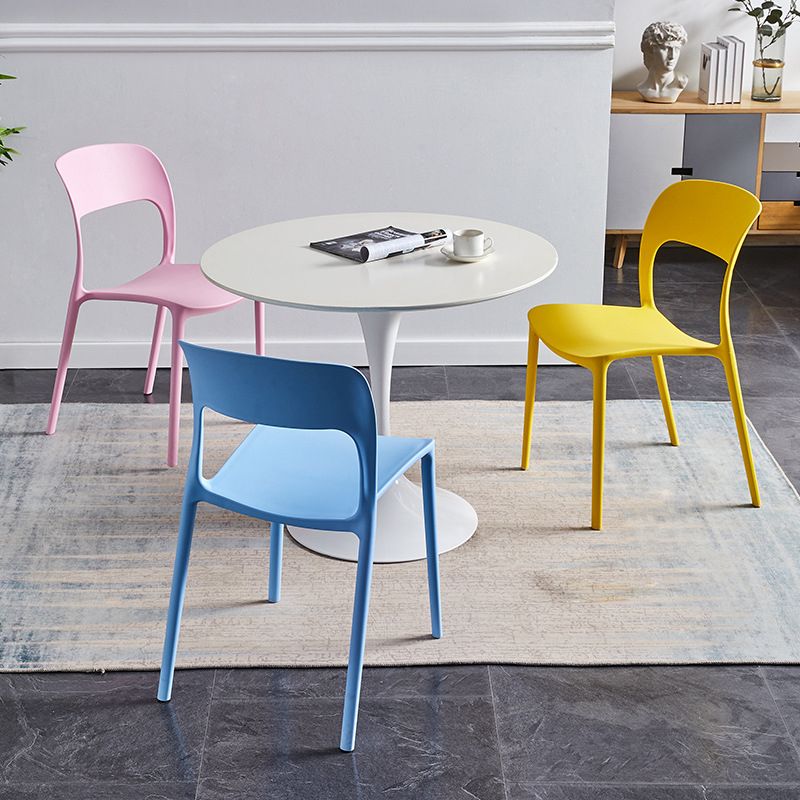 Plastic Contemporary Modern Dining Side Chair Open Back Chair Clearhalo ' kitchen&dining_furn' 'Dining Chairs' 'Dining Tables & Seating' 'dining_chair' 'furn' 'furn_dining_chair' 'Furniture' 'furniture_dining_chair' 'Kitchen & Dining Furniture' 'kitchen' 1200x1200_fee6c66e-d445-4dca-ab6b-2df261855252
