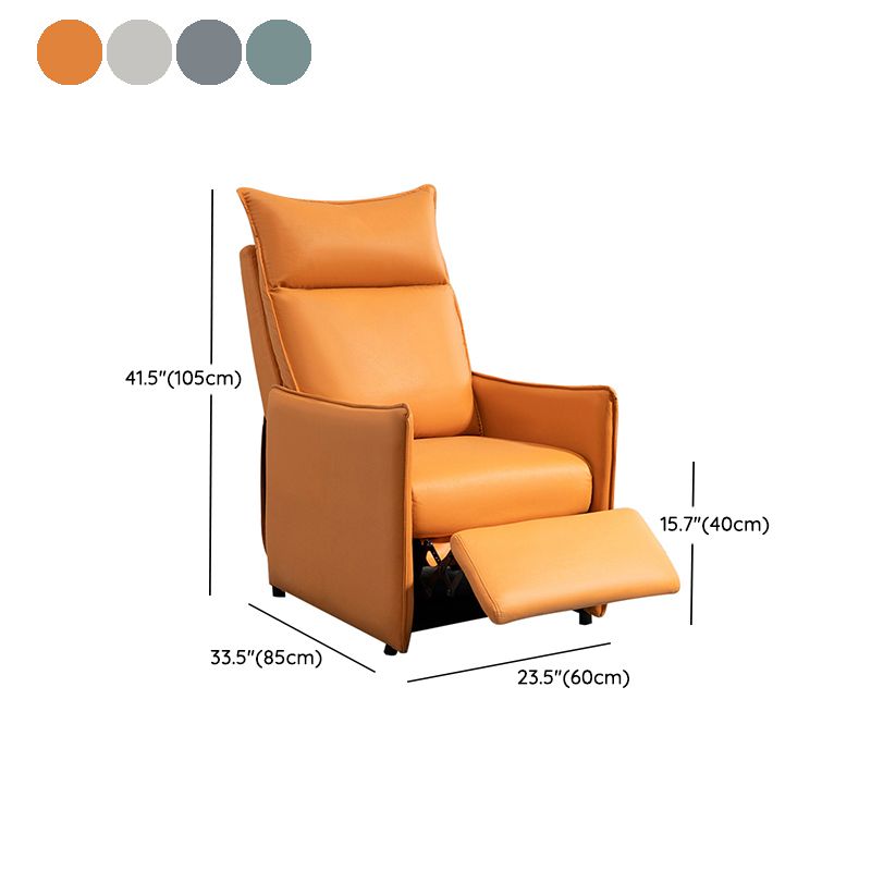 Reclinabile standard in pelle incollata contemporanea con piede indipendente