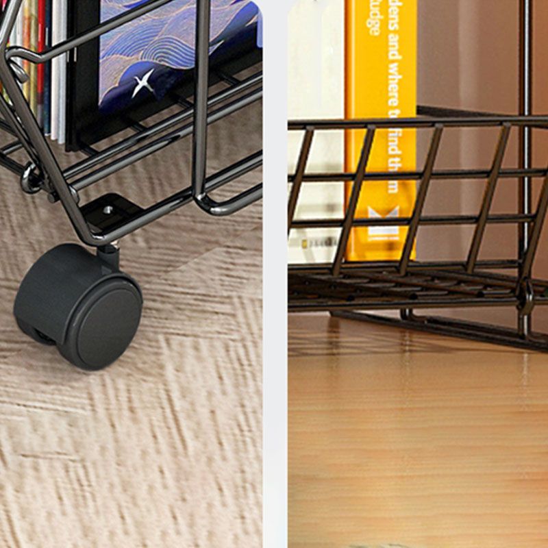 Bibliothèque en métal moderne, bibliothèque géométrique pour le salon, 17 "L x 10,5" W