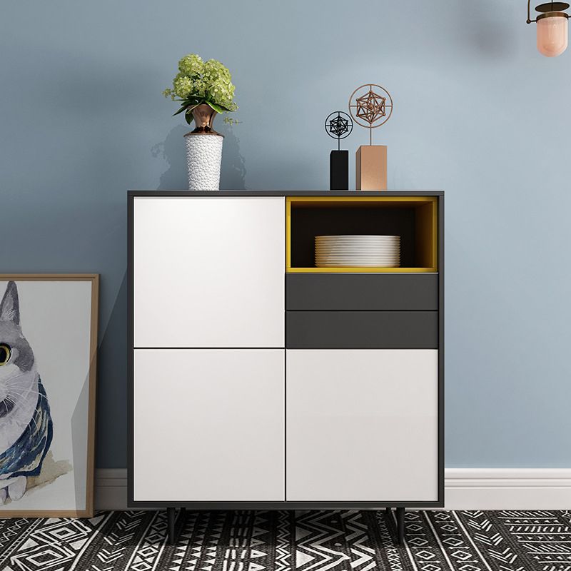 Contemporary Dining Buffet Wood Sideboard with Drawers and Cabinets Clearhalo 'buffet_sideboard' 'Buffets & Sideboards' 'furn' 'furn_buffet_sideboard' 'Furniture' 'Kitchen & Dining Furniture' 1200x1200_feea6efb-106b-43cd-8da2-7bf486dd5f01