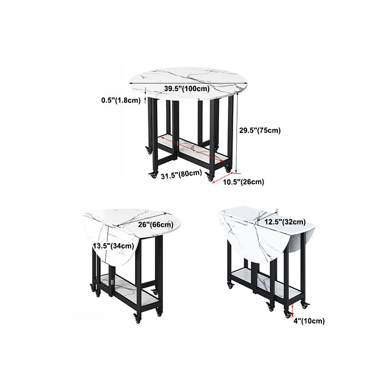 Modern Tripod Base Dinette Table Chipboard Folding Table Home Furniture (only Table) Clearhalo 'Dining Tables & Seating' 'Dining Tables' 'dining_table' 'furn' 'furn_dining_table' 'Furniture' 'furniture_dining_table' 'Kitchen & Dining Furniture' 'kitchen' 'kitchen_dining_table' 1200x1200_feec9953-0b5e-4227-9e24-12820cec6c9b