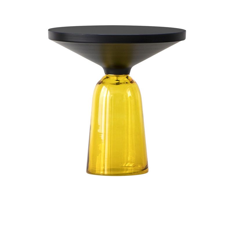 Nordic style Glass Side End Table Stone Top Drum End Table for Living Room Clearhalo 'Coffee & Accent Tables' 'End & Side Tables' 'end_side_table' 'end_side_tables' 'furn' 'furn_end_side_tables' 'Furniture' 'furniture_end_side_table' 'Living Room Furniture' 1200x1200_feed868e-5c1f-47fd-9119-c43c704443bc
