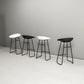 Modern Backrest Armless Counter Stool Iron Cafe Bar Stool with  Acrylic Seat