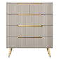 15.75-inch Height Dresser Glam Storage Chest with 4/5 Drawers Clearhalo 'Bedroom Furniture' 'Dressers & Chests' 'dressers_chests' 'furn' 'furn_dressers_chests' 'Furniture' 1200x1200_feefb7d4-4725-4e24-a581-3fe7ab29d1b6