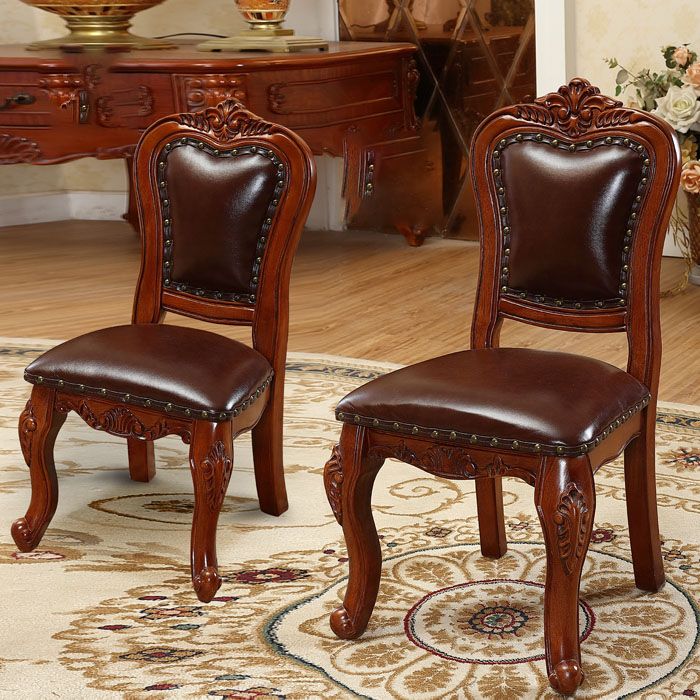 Victoria Style Solid Wood Dining Chair Kitchen Open Back Side Chairs Clearhalo ' kitchen&dining_furn' 'Dining Chairs' 'Dining Tables & Seating' 'dining_chair' 'furn' 'furn_dining_chair' 'Furniture' 'furniture_dining_chair' 'Kitchen & Dining Furniture' 'kitchen' 1200x1200_fef2b66b-bd1a-48fe-a34c-c9a55190f55f