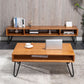 17,72 "H TV Stand Scandinavian Brown Open Storage TV Console per soggiorno