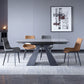 Extendable Industrial Sintered Stone Table Rectangle Dining Table with Double Pedestal Clearhalo ' dining_table' 'Dining Tables & Seating' 'Dining Tables' 'furn' 'furn_dining_table' 'Furniture' 'furniture_dining_table' 'Kitchen & Dining Furniture' 'kitchen&dining_furn' 'kitchen' 'kitchen_dining_table' 1200x1200_fef59eae-a72d-4bc6-84b3-9a9076e6833a