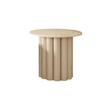 Contemporary Pedestal/4 Legs Solid Wood Round Single Coffee Table