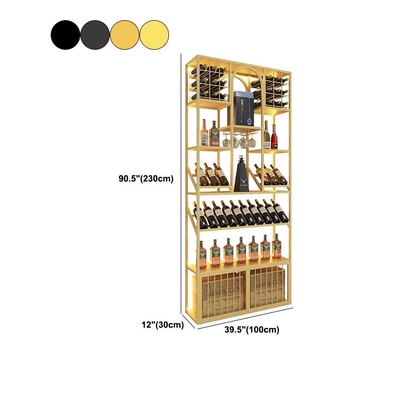 Glam Metal Wine Bottle Rack Floor Bottle Holder for Living Room Clearhalo 'furn' 'furn_wine_racks' 'Furniture' 'Kitchen & Dining Furniture' 'Wine Racks' 'wine_racks' 1200x1200_fef6c32e-0f30-4583-a6aa-2b4de2a200f7