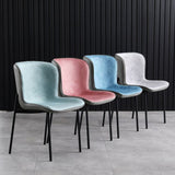 Contemporary Style Chairs Kitchen Armless Chair with Metal Legs Clearhalo 'Dining Chairs' 'Dining Tables & Seating' 'dining_chair' 'Furniture' 'furniture_dining_chair' 'Kitchen & Dining Furniture' 1200x1200_fef7985e-6b09-41a0-b0d7-becb737bf9d4