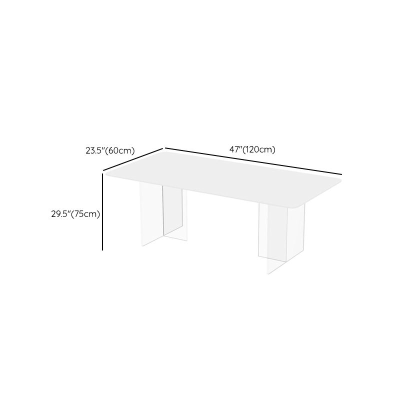 Estilo contemporáneo 1/2/7 piezas sillas de comedor colocados muebles de piedra rectangle en blanco