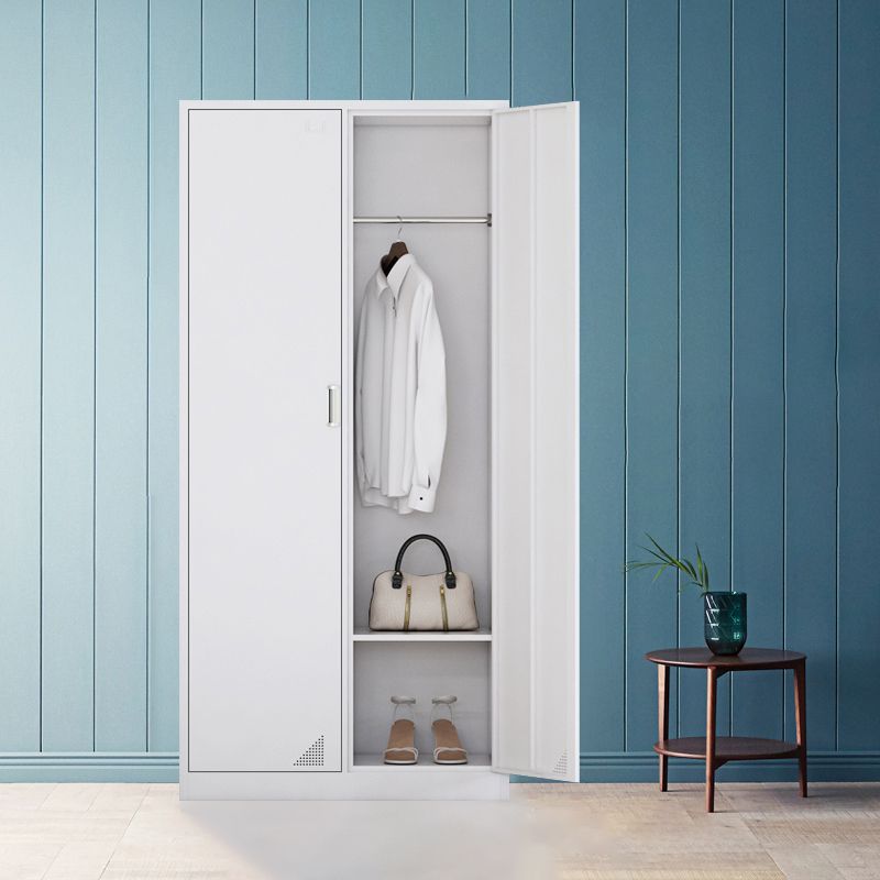 Contemporary Style Home Wardrobe Steel Wardrobe Closet with Doors