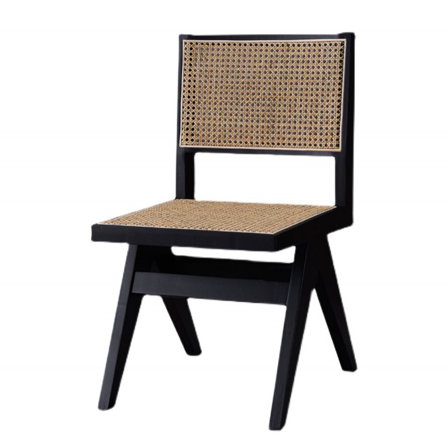 Traditional Wood Dining Side Chair Armless Cane Back Dining Chair (Set of 2) Clearhalo ' kitchen&dining_furn' 'Dining Chairs' 'Dining Tables & Seating' 'dining_chair' 'furn' 'furn_dining_chair' 'Furniture' 'furniture_dining_chair' 'Kitchen & Dining Furniture' 'kitchen' 1200x1200_fefa4e3c-8280-40e6-bc69-bb8bbe1fb89d