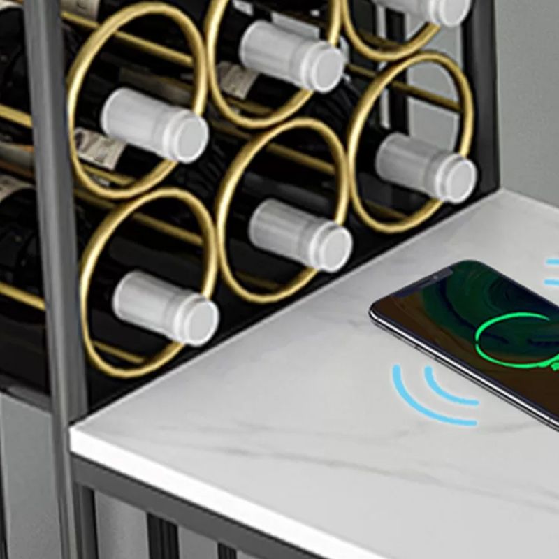 Stone Bar eettafel Glam rechthoekige staaftafel met dubbele voetstuk voor veranda keuken