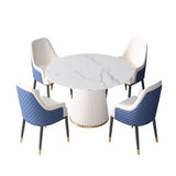 Sintered Stone White Table for Restaurant Luxury Round Dining Table with Pedestal Base Clearhalo 'Dining Tables & Seating' 'Dining Tables' 'dining_table' 'furn' 'furn_dining_table' 'Furniture' 'furniture_dining_table' 'Kitchen & Dining Furniture' 'kitchen' 'kitchen_dining_table' 1200x1200_fefb4b31-2bf0-4dad-91d5-9682219a16ad