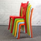 Contemporary Style Stacking Chair Plastic Slat Back Dining Armless Chair Clearhalo ' kitchen&dining_furn' 'Dining Chairs' 'Dining Tables & Seating' 'dining_chair' 'furn' 'furn_dining_chair' 'Furniture' 'furniture_dining_chair' 'Kitchen & Dining Furniture' 'kitchen' 1200x1200_fefb7cf6-b5bb-4226-8fb0-5df12e870aa7