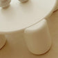 Scandinavian Round Wood Coffee Table with 4 Legs Coffee Table in White Clearhalo 'Coffee & Accent Tables' 'Coffee Tables' 'coffee_tables' 'furn' 'furn_coffee_tables' 'Furniture' 'Living Room Furniture' 1200x1200_fefe9cc6-29c6-4437-9475-fe6e4aef3bf1
