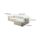 Scandinavische woonkamer sectionele banken witte L-vormige modulaire slaper sectioneel