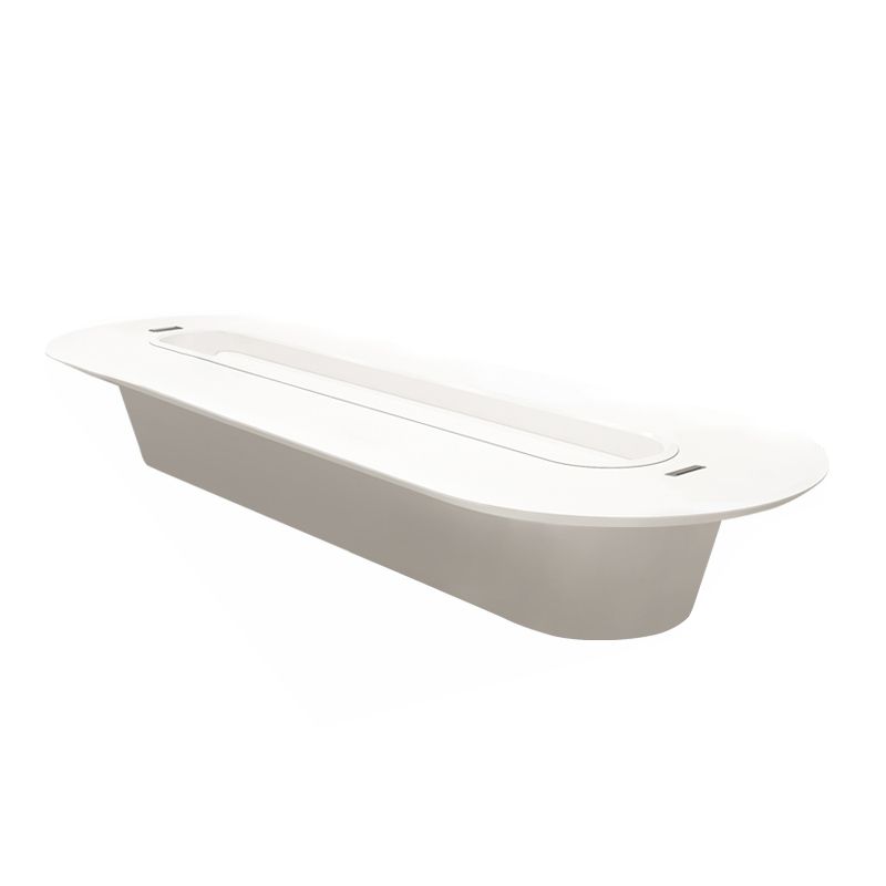 Contemporary Man-made Wood Writing Desk Oval White Office Desk for Office Clearhalo 'furn' 'furn_office_desk' 'Furniture' 'Office Desks' 'Office Furniture' 'office_desk' 1200x1200_feff9c9b-7933-472f-a264-a85be44c6d20