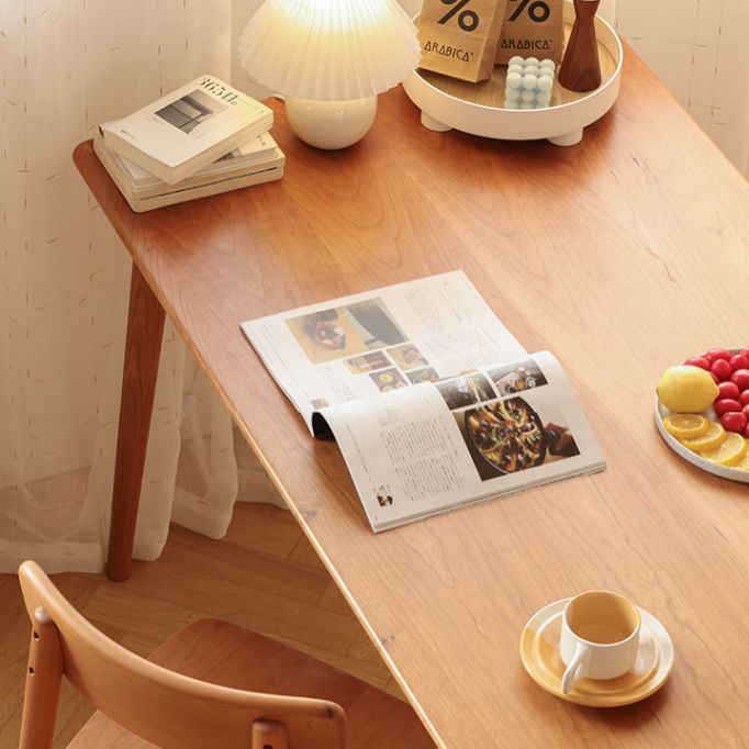 Rectangle Dining Site Table Contemporary Style Solid Wood Table with 4 Legs Clearhalo ' dining_table' 'Dining Tables & Seating' 'Dining Tables' 'furn' 'furn_dining_table' 'Furniture' 'furniture_dining_table' 'Kitchen & Dining Furniture' 'kitchen&dining_furn' 'kitchen' 'kitchen_dining_table' 1200x1200_feffa514-cf65-4576-958c-bc6d724cf319