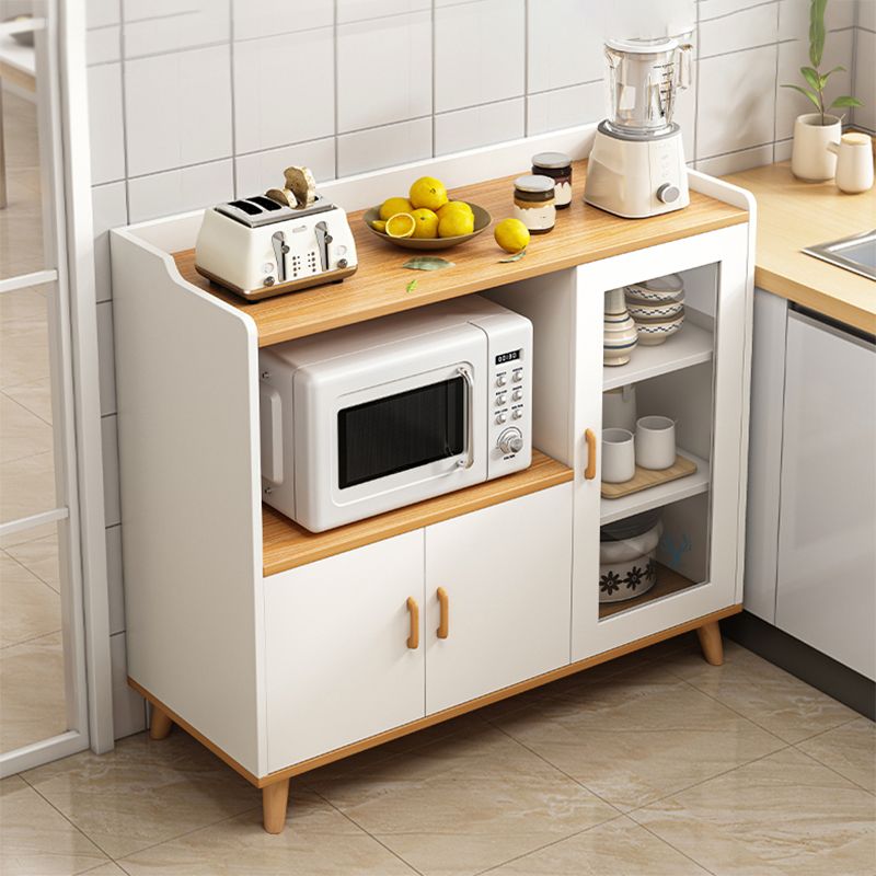 Contemporary Sideboard Engineered Wood Dining Sideboard Table with Storage Clearhalo 'buffet_sideboard' 'Buffets & Sideboards' 'furn' 'furn_buffet_sideboard' 'Furniture' 'Kitchen & Dining Furniture' 1200x1200_ff04331b-c3a5-42f5-8386-4d1cf0205a7a