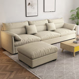 Beach Biscuit Back Standard Sofa 27.6"High Pillow Top Arm Sofa, Beige Clearhalo 'furn' 'furn_sofas' 'Furniture' 'furniture_sofas' 'kitchen' 'kitchen_sofas' 'Living Room Furniture' 'Sofa' 'sofas' 1200x1200_ff04460b-df52-4608-a2a2-31261824b035