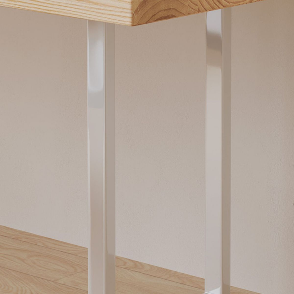 Contemporary Bedroom Writing Desk Wooden Office Desk with White Legs Clearhalo 'furn' 'furn_office_desk' 'Furniture' 'Office Desks' 'Office Furniture' 'office_desk' 1200x1200_ff067cb9-dcc6-4c45-90cf-52ce5dae2b34