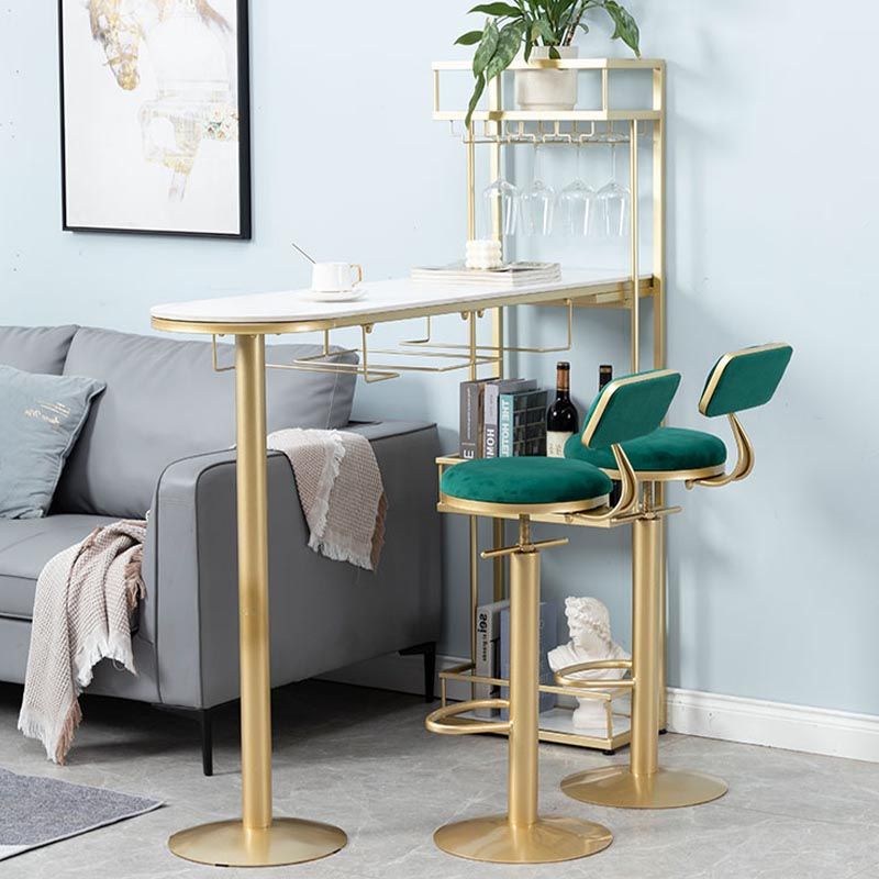 Table de bar à style moderne intérieur table de bistrot en pierre de hauteur de 42 pouces de 42 pouces