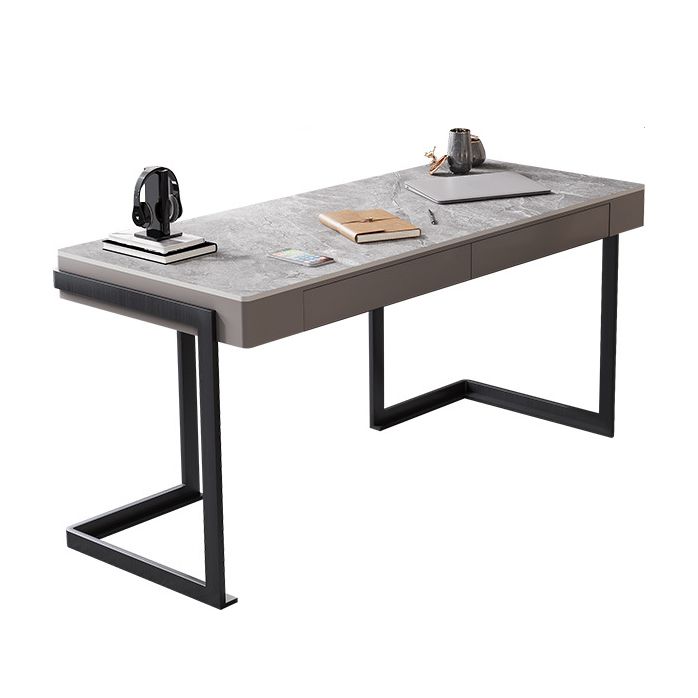 29.53" H Industrial Office Desk Rectangular Secretary Desk with 2 Storage Drawers Clearhalo 'furn' 'furn_office_desk' 'Furniture' 'Office Desks' 'Office Furniture' 'office_desk' 1200x1200_ff08dfd8-a202-4974-9b47-6bac3ecb5a21