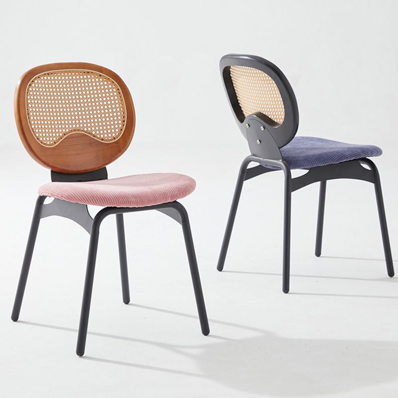 Modern Style Side Chair Upholstered King Louis Back Armless Dining Chair Clearhalo 'Dining Chairs' 'Dining Tables & Seating' 'dining_chair' 'furn' 'furn_dining_chair' 'Furniture' 'furniture_dining_chair' 'Kitchen & Dining Furniture' 1200x1200_ff09bb31-7d31-4b8b-bf75-7b566807ccf5