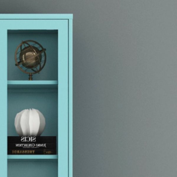 Scandinavian Standard Bookcase Metal Closed Back Bookshelf with Door Clearhalo 'Bookcases' 'furn' 'furn_bookcases' 'Furniture' 'furniture_bookcases' 'Office Furniture' 1200x1200_ff09c64d-9a98-470f-bf8c-2e9cecac75ad