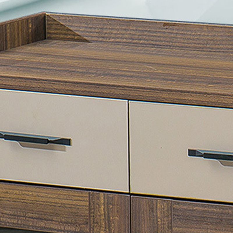 Tavolo da sella a buffet da pranzo contemporaneo in noce