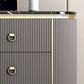 Sideboard in stile glam con tavolo da tavolo a buffet a 6 cassetti per la sala da pranzo