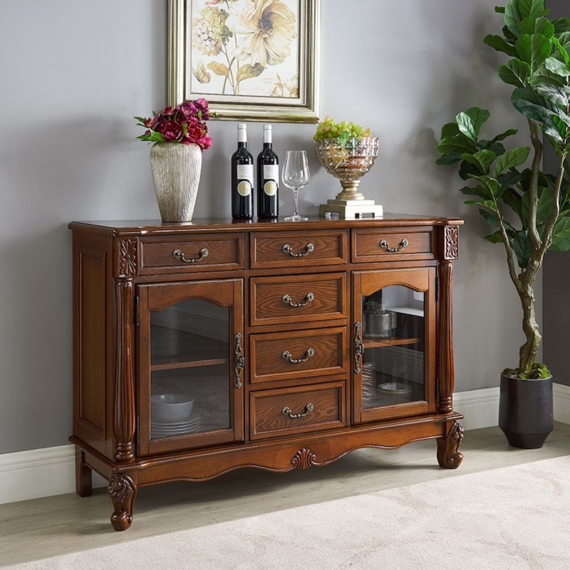 キッチン使用のためのモダンなスタイルのサイドボードソリッドウッド2ドアサイドボード