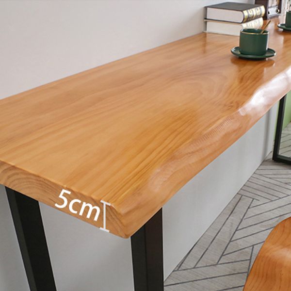 Contemporary Rectangle Bar Dining Table Wood Bar Height Table with Sled Base Clearhalo 'Bar Furniture' 'Bar Tables' 'bar_tables' 'furn' 'furn_bar_tables' 'Furniture' 'furniture_bar_tables' 'Kitchen & Dining Furniture' 'kitchen&dining_furn' 'kitchen' 1200x1200_ff0cfd6e-441b-411f-a2b7-6447cef160c2