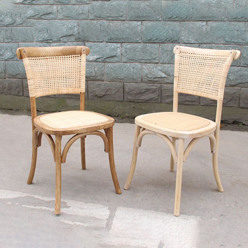 Solid Wood Country Style Dining Room Chair Matte Finish Cane Back Dining Chairs Clearhalo ' kitchen&dining_furn' 'Dining Chairs' 'Dining Tables & Seating' 'dining_chair' 'furn' 'furn_dining_chair' 'Furniture' 'furniture_dining_chair' 'Kitchen & Dining Furniture' 'kitchen' 1200x1200_ff0d2a9f-51c7-44f5-8579-dfa0149a39f2