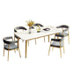 Metal Traditional Luxury Rectangle Indoor Table Sintered Stone Table with 4 Legs Clearhalo ' dining_table' 'Dining Tables & Seating' 'Dining Tables' 'furn' 'furn_dining_table' 'Furniture' 'furniture_dining_table' 'Kitchen & Dining Furniture' 'kitchen&dining_furn' 'kitchen' 'kitchen_dining_table' 1200x1200_ff0ecff7-85da-408c-87d2-92a03ed3d784