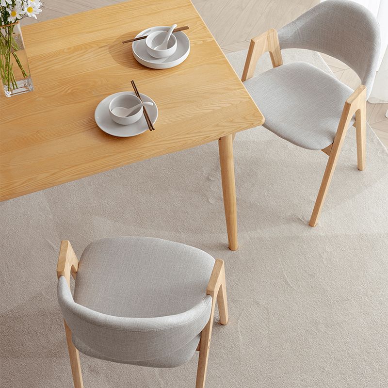 Scandinavian Milk Tea Shop Upholstered Arm Chair Matte Finish Open Dining Chair Clearhalo ' kitchen&dining_furn' 'Dining Chairs' 'Dining Tables & Seating' 'dining_chair' 'furn' 'furn_dining_chair' 'Furniture' 'furniture_dining_chair' 'Kitchen & Dining Furniture' 'kitchen' 1200x1200_ff0edf6d-4433-42f4-a3eb-f0d925bda8fa