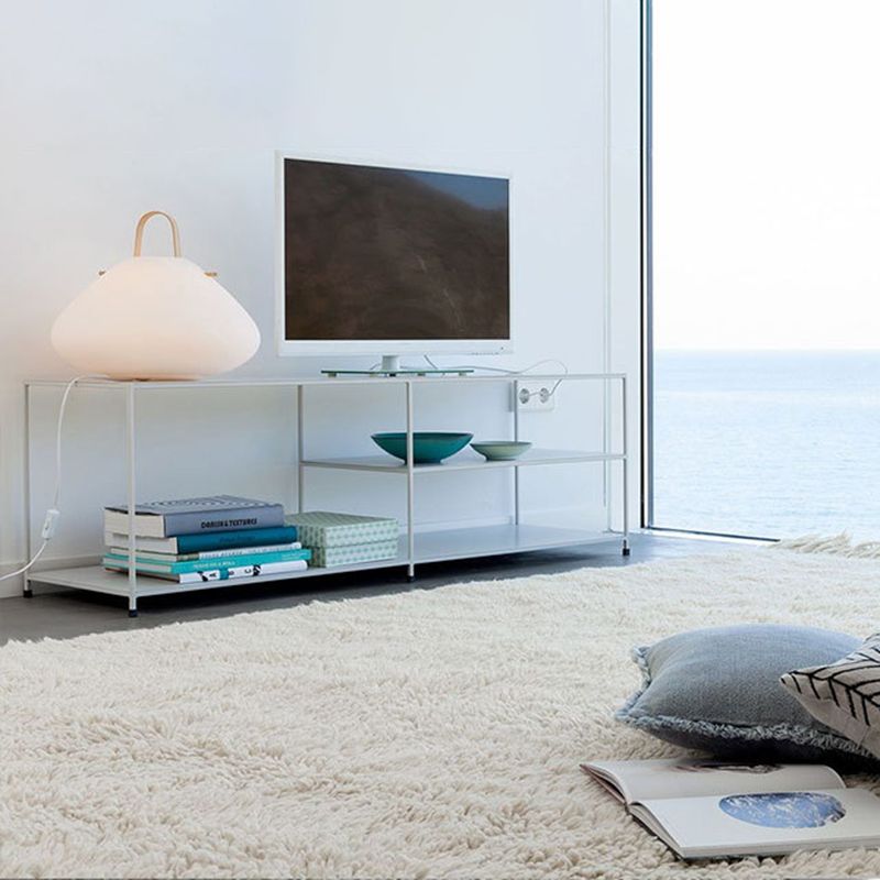 Industrial TV Media Stand Open Shelving TV Stand Console with Shelves Clearhalo 'furn' 'furn_tv_stands_entertainment_centers' 'Furniture' 'Living Room Furniture' 'TV Stands & Entertainment Centers' 'TV Stands & Media Storage Furniture' 'tv_stands_entertainment_centers' 1200x1200_ff103fb6-53df-4270-b2d6-1ebd5fcf5723