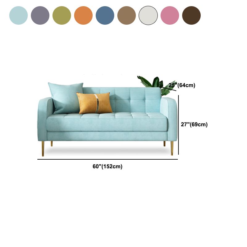 27,2 "H 3 di divano a braccio quadrato di cotone trapuntato per soggiorno per soggiorno