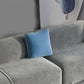 Canapé en velours gris avec chaise 68,9 "d canapé de bras carré avec oreillers