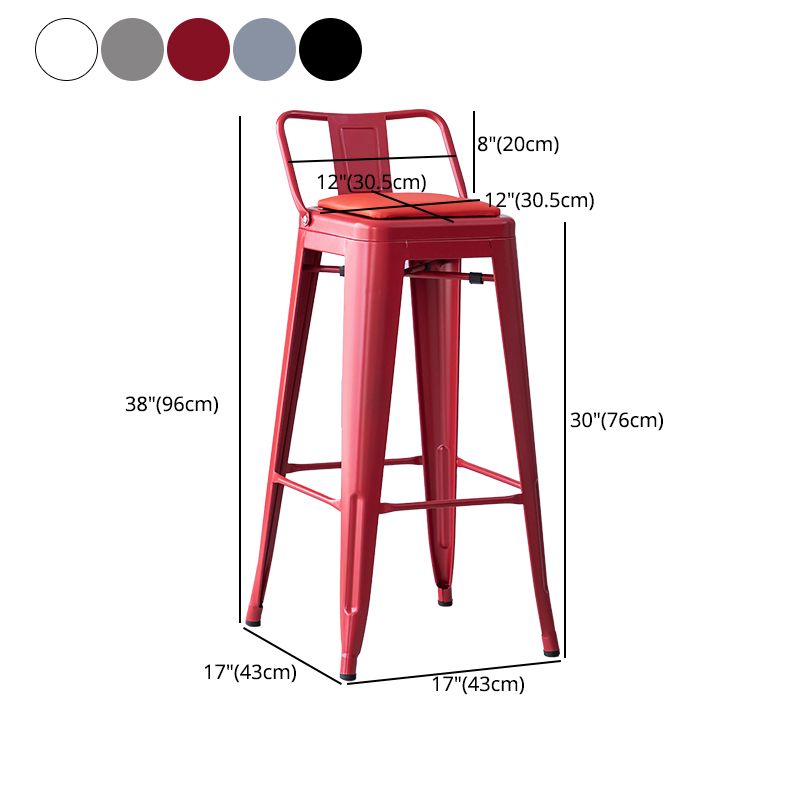 Industrial Backrest Bar Stool Metal and Leather Bar Stool with Iron Legs Clearhalo 'Bar Furniture' 'Bar Stools' 'bar_stools' 'furn' 'furn_bar_stools' 'furniture_bar_stools' 'Kitchen & Dining Furniture' 'kitchen&dining_furn' 'kitchen' 'kitchen_furn' Furniture' 1200x1200_ff13e966-08af-4598-8fae-d347db5678cb