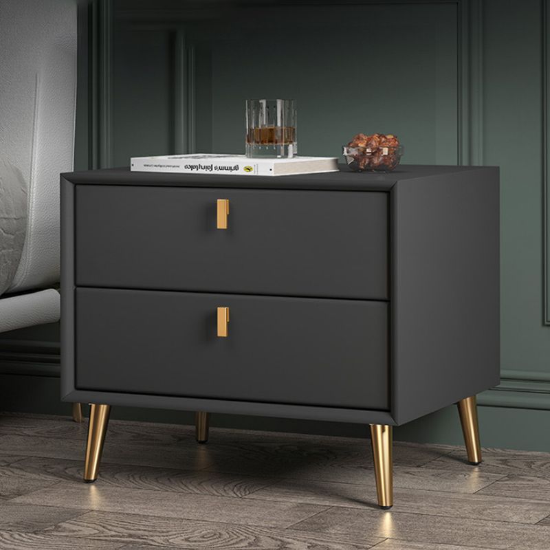 Massives Holz am Nachttisch Nachttisch mit 2 Schubladen