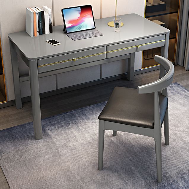 Modern Solid Wood Office Desk 29.53 "Descripción de escritura de alto para el hogar