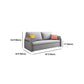 Microfiber Contemporary Sofa Convertible Grey Sofa Bed with Square Arm